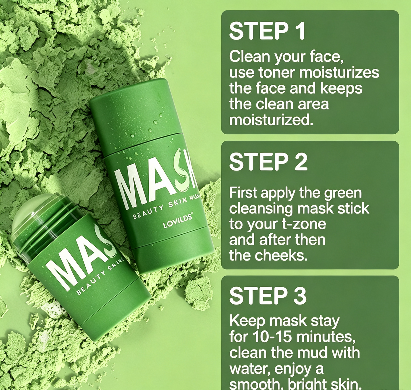 LOVILDS™ Green Tea Deep Cleanse Mask Stick