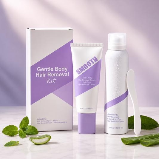 Bikini Pain-Free Hair Removal Cream for Sensitive Skin,Gentle Citrus Sensitive Skin Hair Removal Cream&Spray